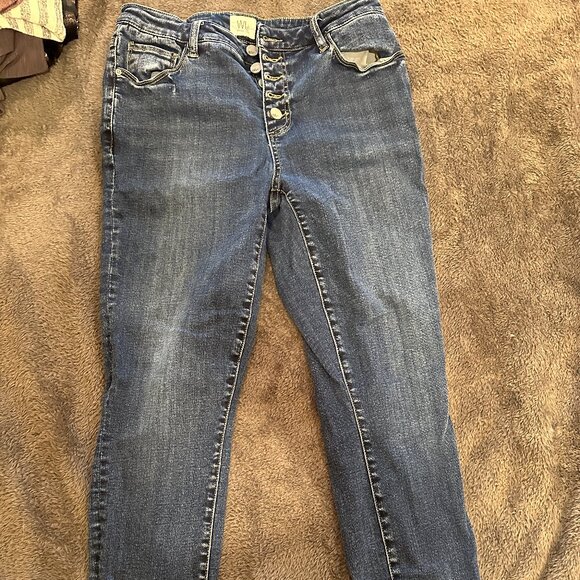Wash Lab Women's Button Fly Skinny Jeans Size 29 - Picture 1 of 5